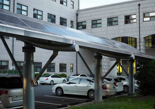 Güneş paneli Kore ile park yeri ve çatı İnşaat