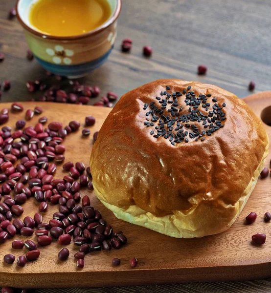 red bean bread and  Sweet pumpkin sikhye