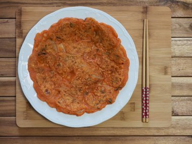 Korece tarzı Kimchi gözleme