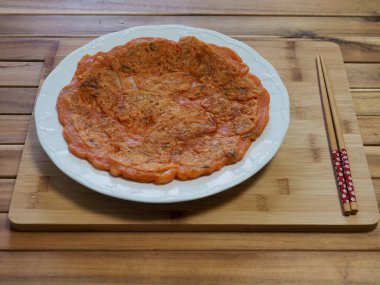 Korece tarzı Kimchi gözleme