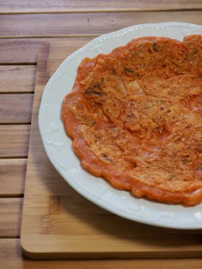 Korece tarzı Kimchi gözleme