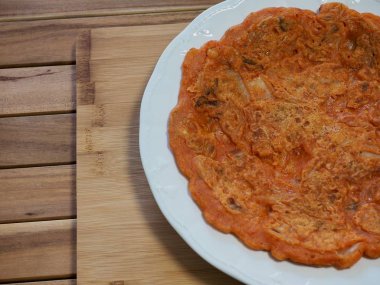 Korece tarzı Kimchi gözleme