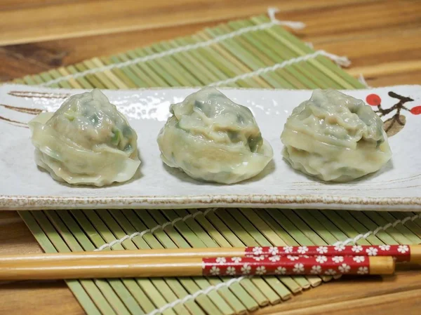 Азійські Харчові Пельмені Dim Sum Meatdumplings — стокове фото