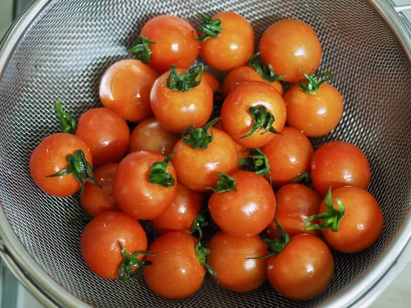 Tomate Rojo Cereza Fresco — Foto de Stock