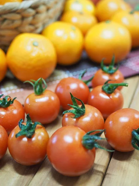 Tomate Rojo Cereza Fresco — Foto de Stock