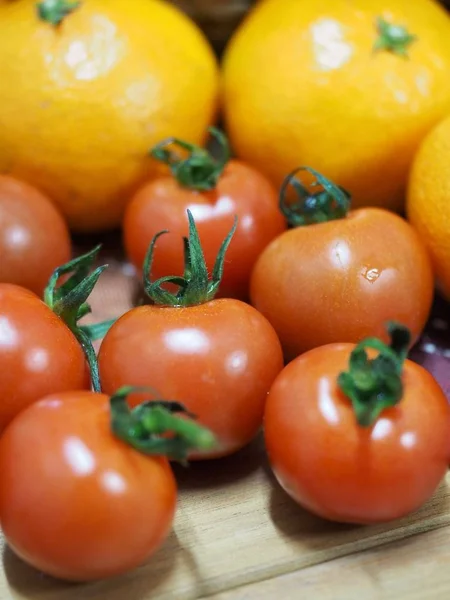 Tomate Rojo Cereza Fresco — Foto de Stock