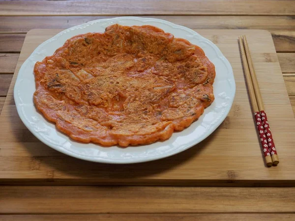 Koreaanse Stijl Kimchi Pannenkoek — Stockfoto