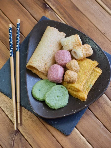 Ázsiai Élelmiszer Hal Torta Hal Paszta Eomuk Odeng — Stock Fotó