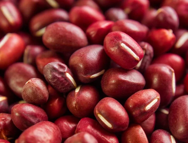 Red beans in a porcelain dish, small beans, azuki