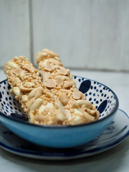 Comida Coreana Arroz Cacahuetes Palo Taffy — Foto de Stock