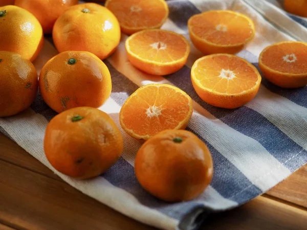 Fruta Fresca Coreana Jeju Citrus Mandarina Tangerina — Fotografia de Stock