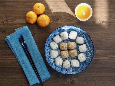  Asya gıda susam yapışkan pirinç kek ve pirinç ballcake 