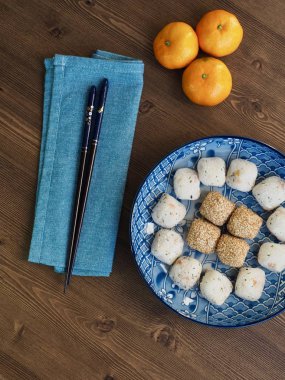  Asya gıda susam yapışkan pirinç kek ve pirinç ballcake 