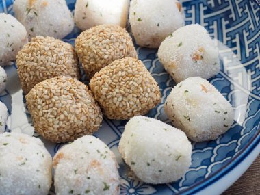  Asya gıda susam yapışkan pirinç kek ve pirinç ballcake 