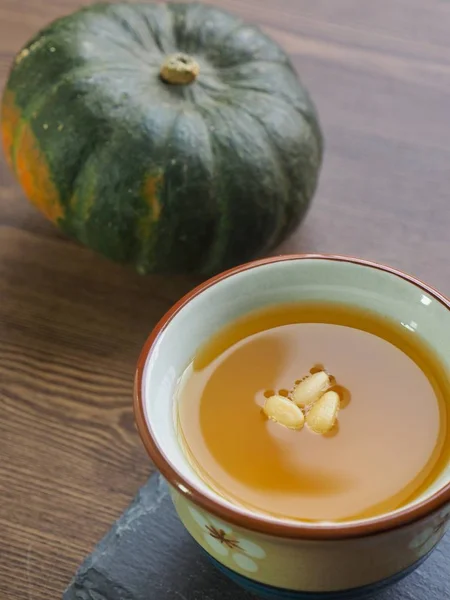 Korean beverage Sweet pumpkin  sikhye, Pumpkin beverage