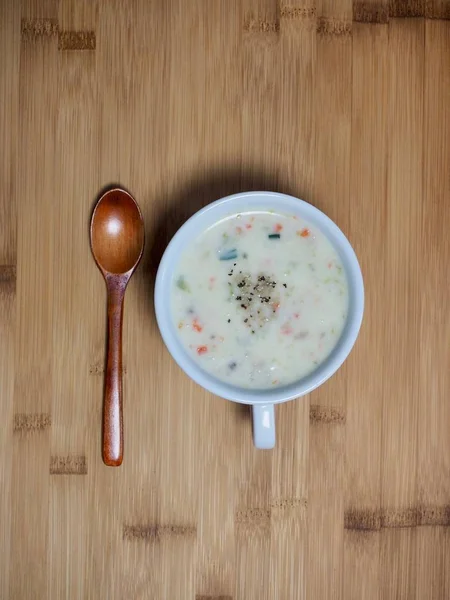 Sopa Verduras Cucharas — Foto de Stock