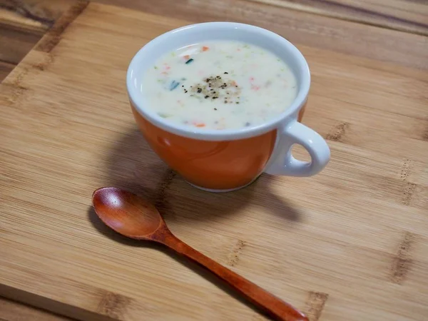 Vegetable Soup Spoons — Stock Photo, Image