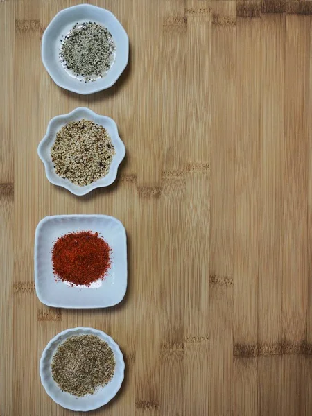 Korean spice powder Red pepper powder, Perilla powder, Pepper, Goshamsam