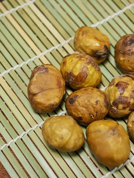 Cibo Coreano Castagne Arrosto Gunbam — Foto Stock