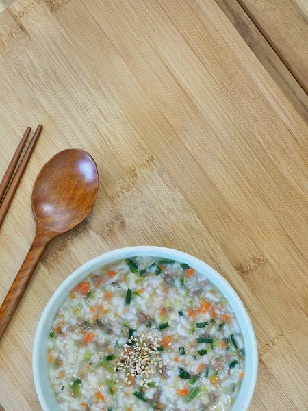 Comida Coreana Carne Res Gachas Arroz Vegetal —  Fotos de Stock