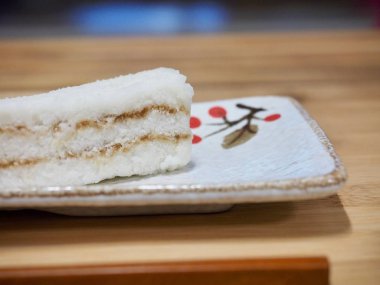 Kore yemeği kar beyaz pirinç keki 