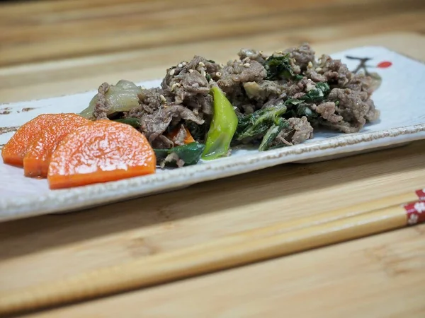 อาหารเอเช วปร งรส Bulgogi — ภาพถ่ายสต็อก