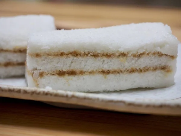 Torta Riso Bianco Neve Cibo Coreano — Foto Stock