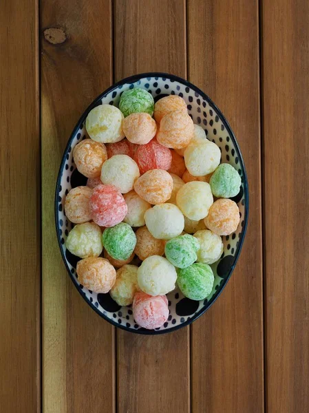 Korejský Soubory Cookie Barvu Napuchlé Rýže — Stock fotografie