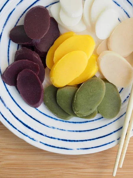 Kore Gıda Pirinç Keki Bar Beş Renk — Stok fotoğraf