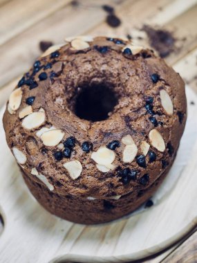 Çikolata kahverengi kek ve kahve