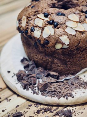 Çikolata kahverengi kek ve kahve