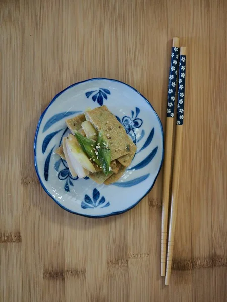 Koreaans Voedsel Bijgerecht Gebakken Vis Plakken — Stockfoto