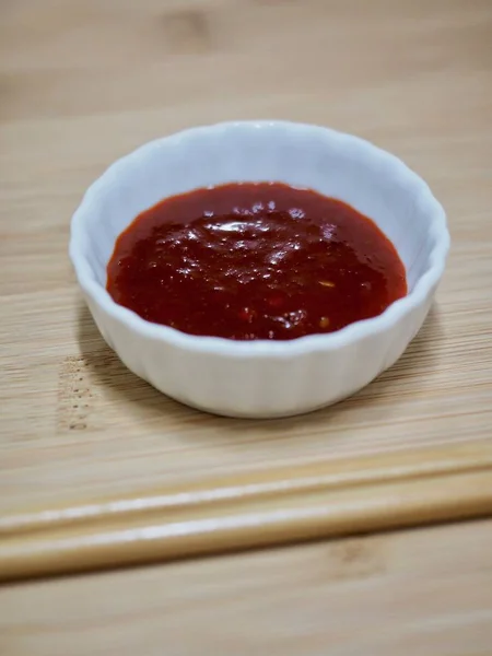 Fuentes Coreanas Pasta Pimiento Rojo Convinagre Choseon Gochujang —  Fotos de Stock