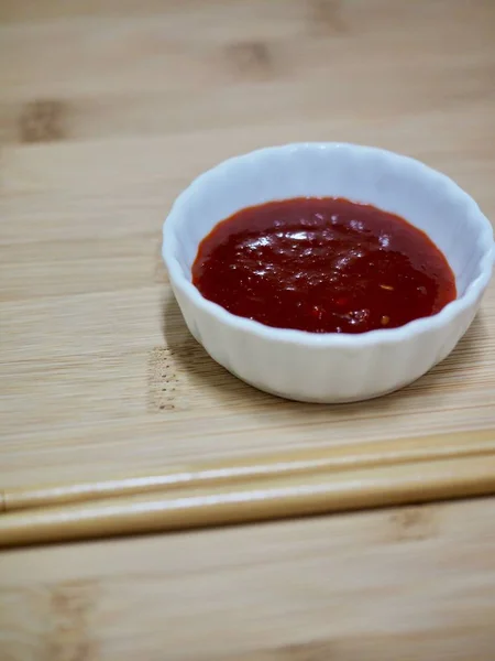 Korean Sources Redchili Pepper Paste Withvinegar Choseon Gochujang — Stock Photo, Image