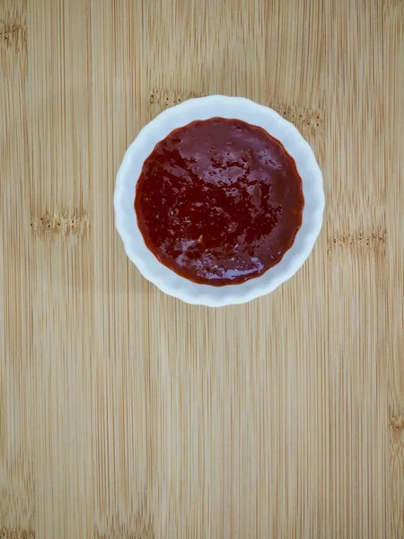 Koreanska Källor Rödchili Peppar Pasta Med Vinäger Choseon Gochujang — Stockfoto