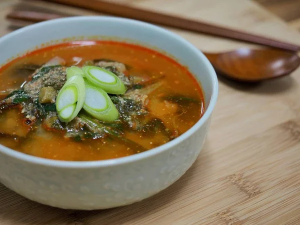 Comida Coreana Sopa Loach Chueo Tang — Fotografia de Stock