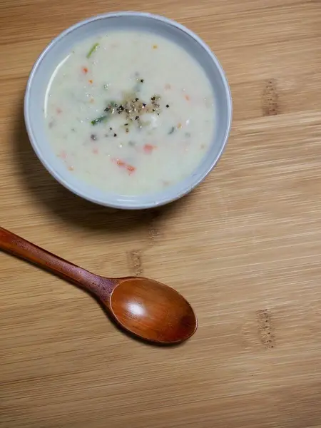 Sebze Çorbası Kaşık — Stok fotoğraf