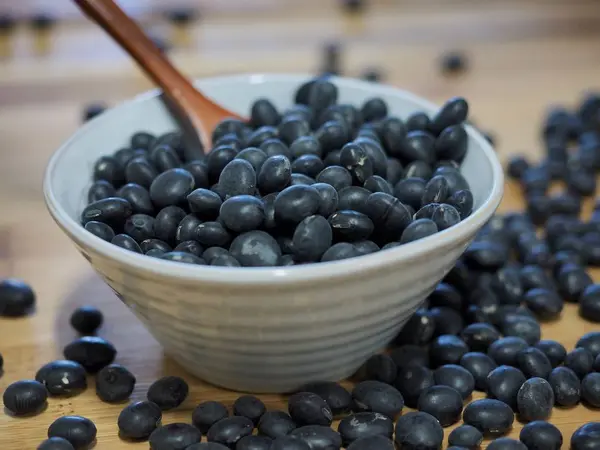 Comida Negra Frijoles Negros —  Fotos de Stock