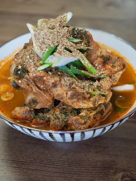 Korejský Foodribhangoversoup Gamja Tang — Stock fotografie