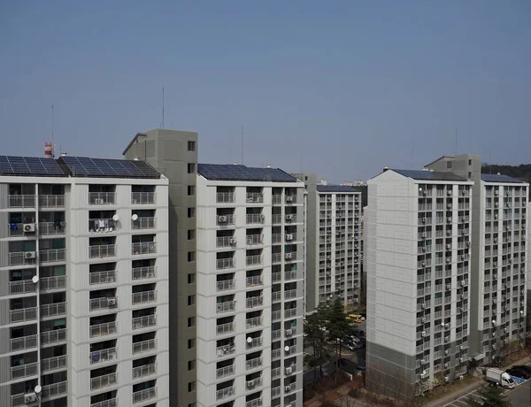 Apartment in South Korea with solar panels