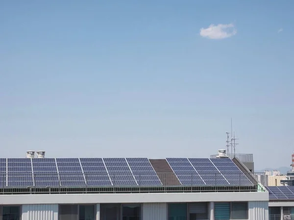 Apartment South Korea Solar Panels — Stock Photo, Image