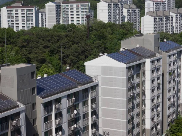 Appartement Corée Sud Avec Panneaux Solaires — Photo