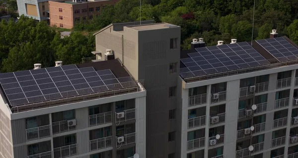 Appartement Corée Sud Avec Panneaux Solaires — Photo