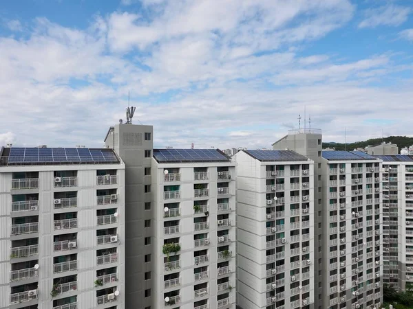 Apartamento Corea Del Sur Con Paneles Solares — Foto de Stock