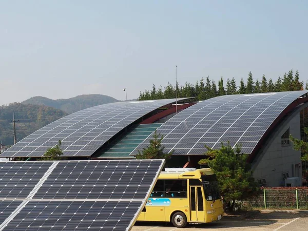 Квартири Південній Кореї Сонячними Батареями — стокове фото