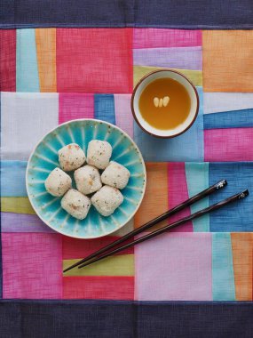 Asya gıda gyeongdan, pirinç ballcake ve tatlı kabak sikhye
