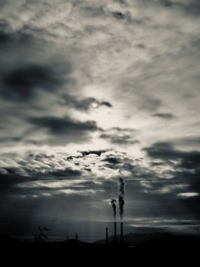  Endüstriyel Fabrika baca Cheongju City, Kore