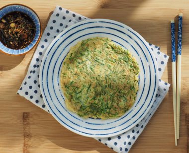 Asya gıda Chives yumurta Gözleme