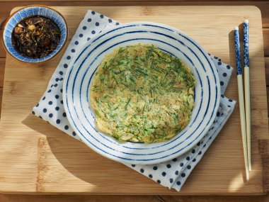 Asya gıda Chives yumurta Gözleme