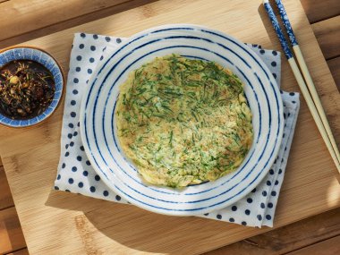 Asya gıda Chives yumurta Gözleme